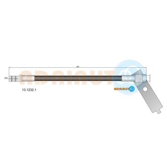 FORD Шланг гальмівний пер. лів.Transit 03- ADRIAUTO 13.1232.1