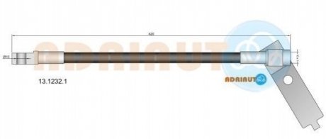 FORD Шланг тормозной пер. лев.Transit 03- ADRIAUTO 13.1232.1