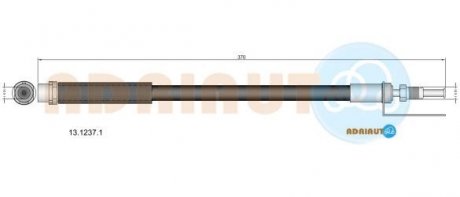 FORD Шланг тормозной передний Transit 06- ADRIAUTO 13.1237.1