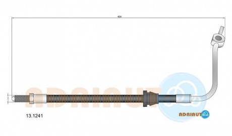 Купить FORD Шланг тормозной зад. лев. Escort/Orion 90- ADRIAUTO 13.1241 (фото1) подбор по VIN коду, цена 411 грн.