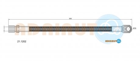 VAZ Шланг гальмівний передній.. Niva ADRIAUTO 21.1202
