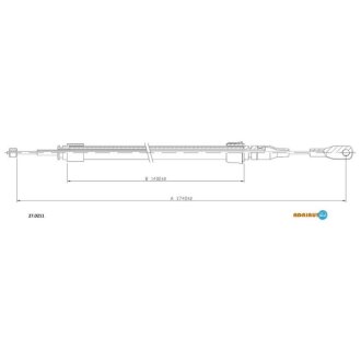 DB Трос ручн. торм. W123 ADRIAUTO 27.0211