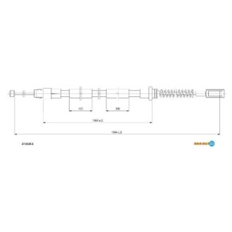 Трос ручного гальма Mercedes W906, Volkswagen Crafter ADRIAUTO 2702241