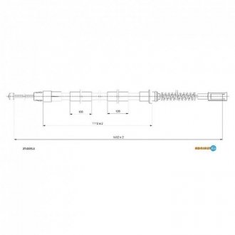 Трос ручного гальма ADRIAUTO 27.0225.1