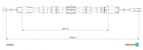 Трос зупиночних гальм Mercedes W906 ADRIAUTO 27.0258.1