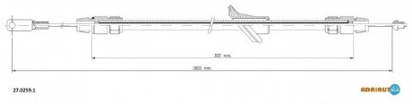 DB Трос ручного тормоза 1805/306mm Sprinter 06- Mercedes W906, Volkswagen Crafter ADRIAUTO 27.0259.1