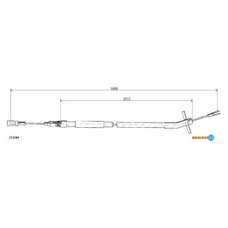 Трос ручного тормоза Mercedes W901, W902, W904 ADRIAUTO 27.0284