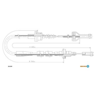 NISSAN Трос сцепления SUNNY 86-88 770 ADRIAUTO 28.0109