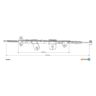 NISSAN Трос ручного тормоза прав. SUNNY 1.4 ADRIAUTO 28.0266