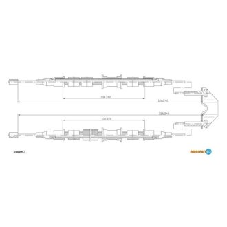 Трос остановочных тормозов Opel Astra, Zafira ADRIAUTO 3302091