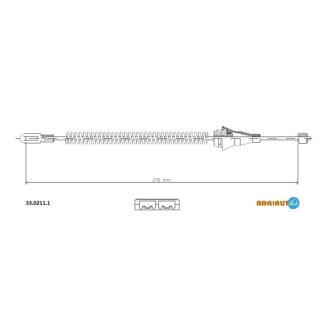 OPEL Трос ручного гальма Corsa C 01-бараб. ADRIAUTO 33.0211.1