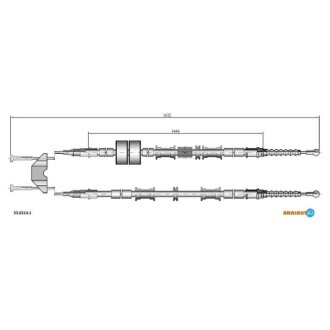 OPEL Трос ручного тормоза Meriva 04- Opel Meriva ADRIAUTO 33.0214.1