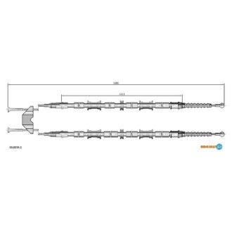 OPEL Трос ручного тормоза Astra G 04- ADRIAUTO 33.0215.1