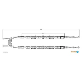 OPEL Трос ручного тормоза Astra G 04- Opel Astra ADRIAUTO 33.0215.1