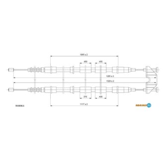 Трос ручного тормоза Opel Astra ADRIAUTO 33.0216.1