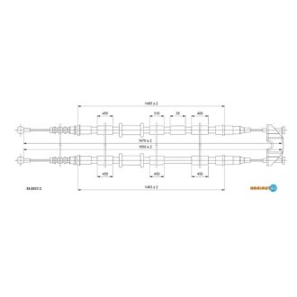 OPEL Трос ручного тормоза диск. Astra H 04- ADRIAUTO 33.0217.1