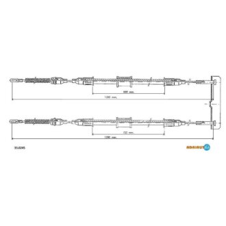 OPEL Трос ручного тормоза Kadett E, Astra F ADRIAUTO 33.0245