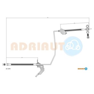 OPEL Шланг тормозной зад. лев. Astra H, Meriva ADRIAUTO 33.1270