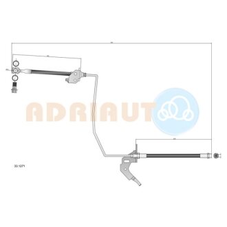 OPEL Шланг тормозной зад. прав. Astra H, Meriva ADRIAUTO 33.1271