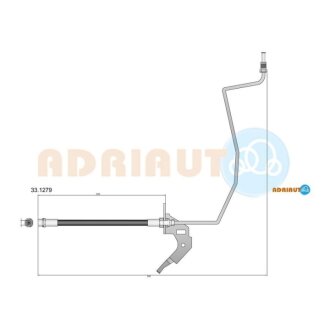 OPEL Шланг тормозной зад. лев. Astra H (барабан) ADRIAUTO 33.1279