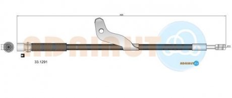 OPEL Тормозной шланг правый ANTARA A 2.0-3.2 06-, CHEVROLET CAPTIVA 2.4-3.2 06- ADRIAUTO 33.1291