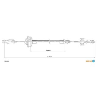 PEUGEOT Трос сцепления 505 все 81- ADRIAUTO 35.0108