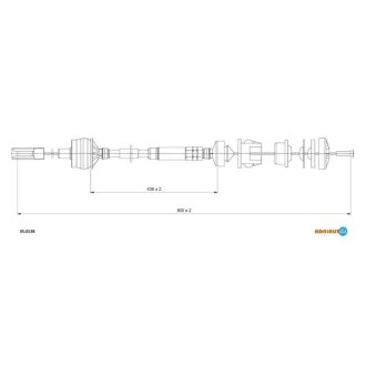 PEUGEOT Трос сцепления (ручн.рег.) 406 ADRIAUTO 35.0138