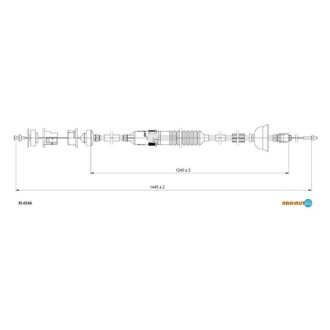 PEUGEOT Трос зчеплення 405 93- (автом.рег..) ADRIAUTO 35.0166