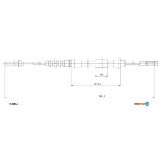 Трос ручного тормоза ADRIAUTO 35.0213.1
