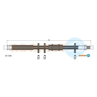 FIAT Тормозной шланг передний (короткий) Ducato 94- ADRIAUTO 35.1238