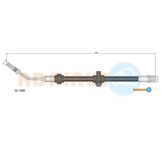 PEUGEOT Шланг тормозной зад. лев. 407,Citroen C5 III 08- Peugeot 508, Citroen C5, Peugeot 407, Citroen C6 ADRIAUTO 35.1266