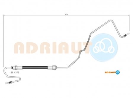 CITROEN Тормозной шланг C4 I (LC_) 1.4-2.0 04-, PEUGEOT 307 (3A/C) 1.4-2.0 00- ADRIAUTO 35.1275