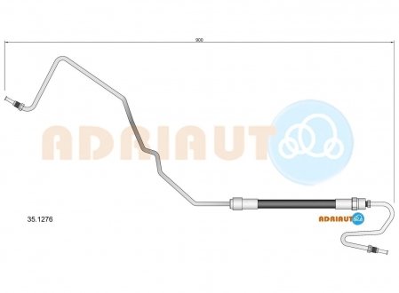 CITROEN тормозной шланг С4 I, II 04-, DS ADRIAUTO 35.1276