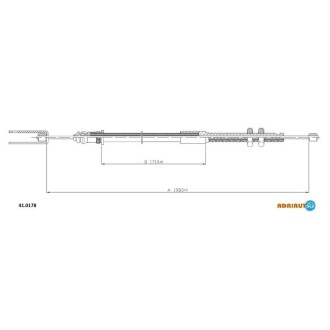 RENAULT Трос зчеплення Master PR/AR 89-9/97 (1980/173 Renault Master ADRIAUTO 41.0178