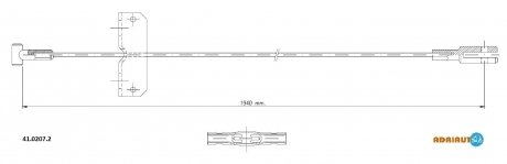 OPEL Трос ручного тормоза средний. VIVARO A 06-, RENAULT TRAFIC II Renault Trafic, Nissan Primastar, Opel Vivaro ADRIAUTO 41.0207.2