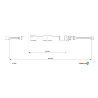 RENAULT Трос ручного тормоза Laguna Renault Laguna ADRIAUTO 41.0210.1