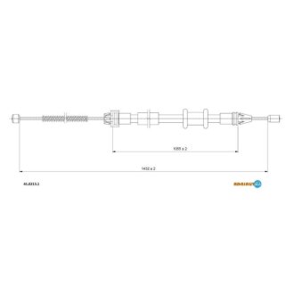 Трос ручного гальма Renault Kangoo, Nissan Kubistar ADRIAUTO 4102131