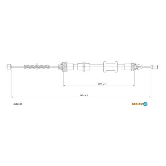 Купить Трос остановочных тормозов Renault Kangoo, Nissan Kubistar ADRIAUTO 4102131 (фото1) подбор по VIN коду, цена 288 грн.