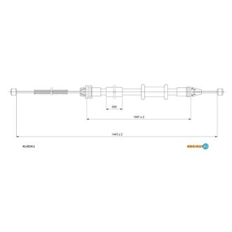 Трос ручного тормоза Renault Kangoo, Nissan Kubistar ADRIAUTO 41.0214.1