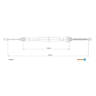 Купить Трос остановочных тормозов Renault Clio ADRIAUTO 4102171 (фото1) подбор по VIN коду, цена 278 грн.