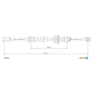 Трос ручного гальма Renault Master, Opel Movano ADRIAUTO 41.0224.1