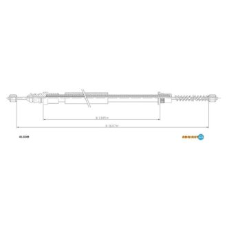 RENAULT Трос тормоза R21 ADRIAUTO 41.0249