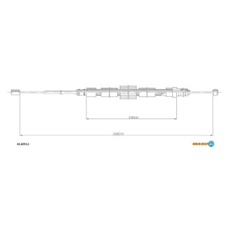 Купить Трос остановочных тормозов Renault Megane, Scenic ADRIAUTO 4102531 (фото1) подбор по VIN коду, цена 380 грн.