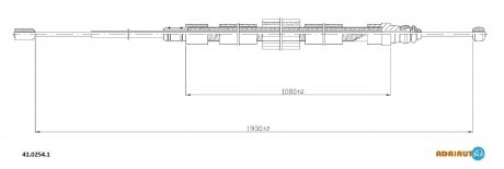 RENAULT Трос ручного тормоза Megane II Coupe 03- Renault Megane ADRIAUTO 41.0254.1