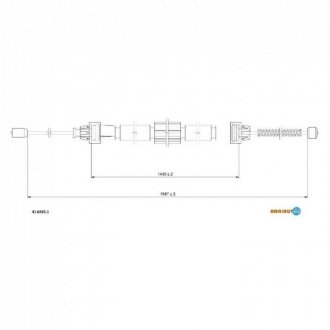 RENAULT Трос ручного тормоза прав. 1587/1430 Clio III 05- ADRIAUTO 41.0265.1