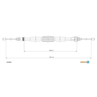 RENAULT Трос ручного тормоза Clio 05- прав. ADRIAUTO 41.0268.1