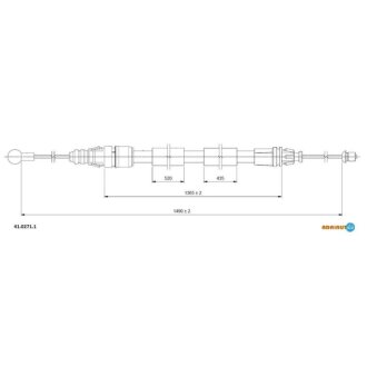 Трос остановочных тормозов ADRIAUTO 4102711