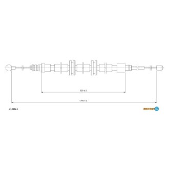 RENAULT Трос ручного тормоза Kangoo 08- Renault Kangoo ADRIAUTO 41.0282.1