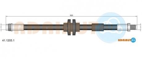 OPEL шланг гальмівний задн. MOVANO B 10- Renault Master ADRIAUTO 41.1205.1