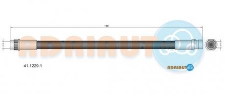RENAULT шланг тормозов. задн. лев. MEGANE III, SCENIC III 08- ADRIAUTO 41.1229.1